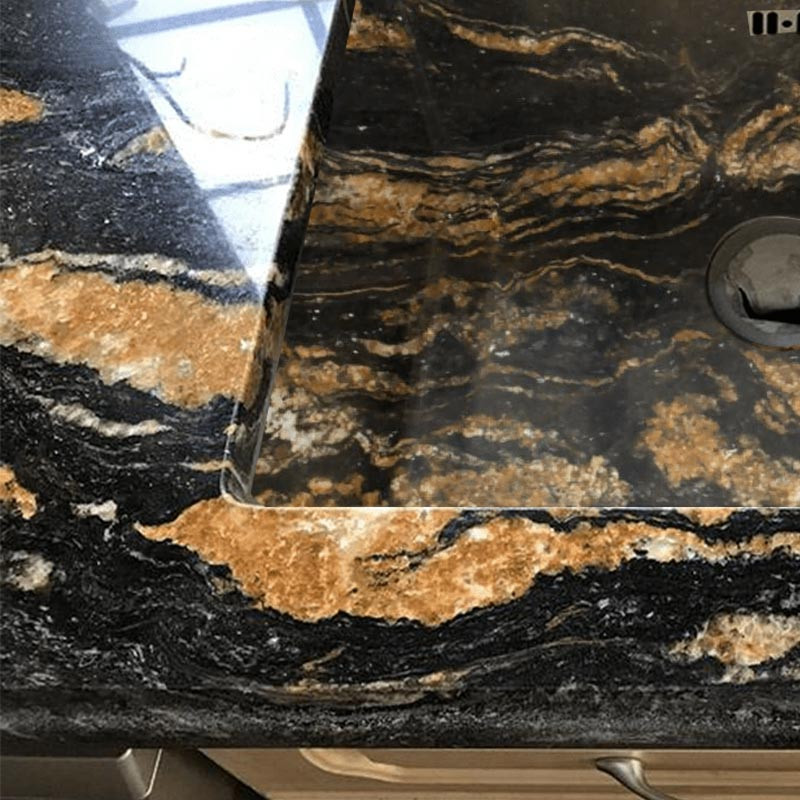 Détails Plan de travail sur-mesure en granit Black Taurus