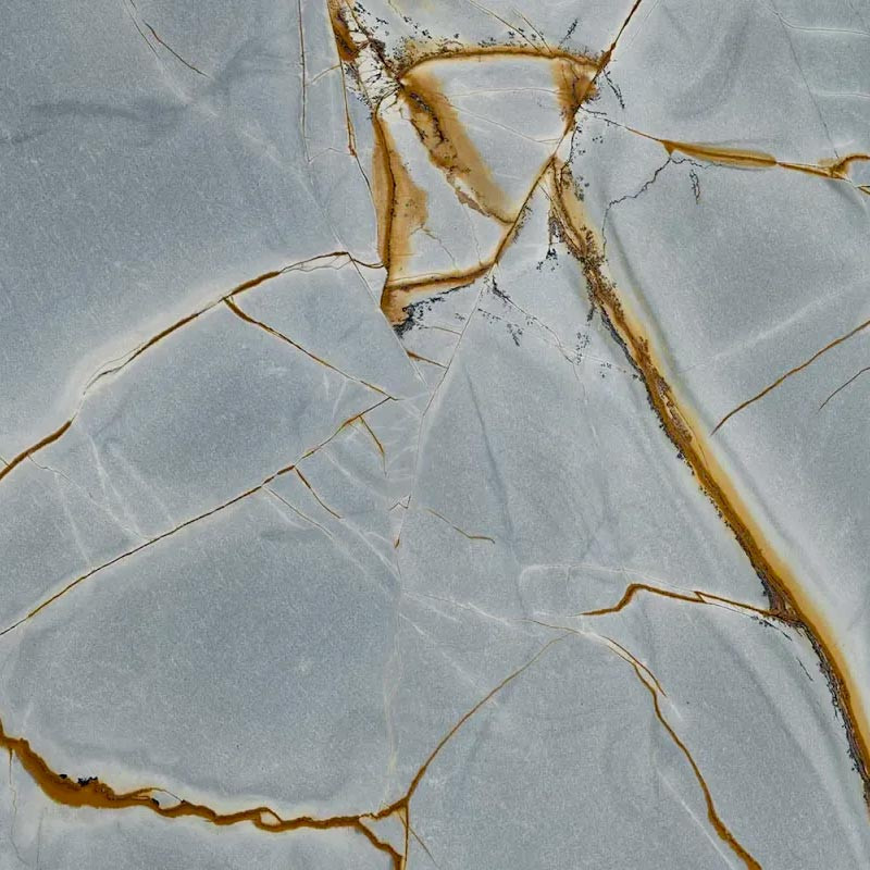 Texture Plan de travail cuisine sur-mesure en Quartzite Texta® Blue Roma