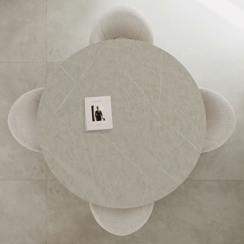 Plateau de table ronde sur mesure en céramique Dekton Adia