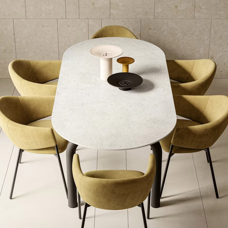 Table oblong sur mesure en dekton Adia