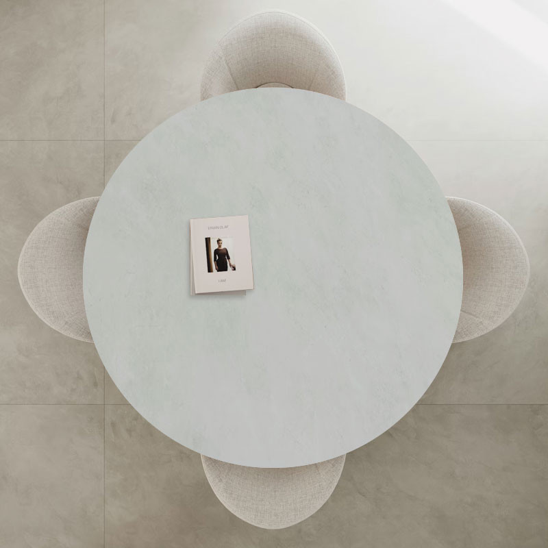Plateau de table ronde sur mesure en céramique Dekton Sandik