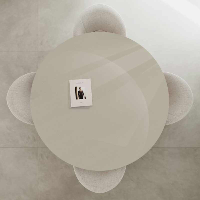Plateau de table ronde sur mesure en céramique Dekton Dunna