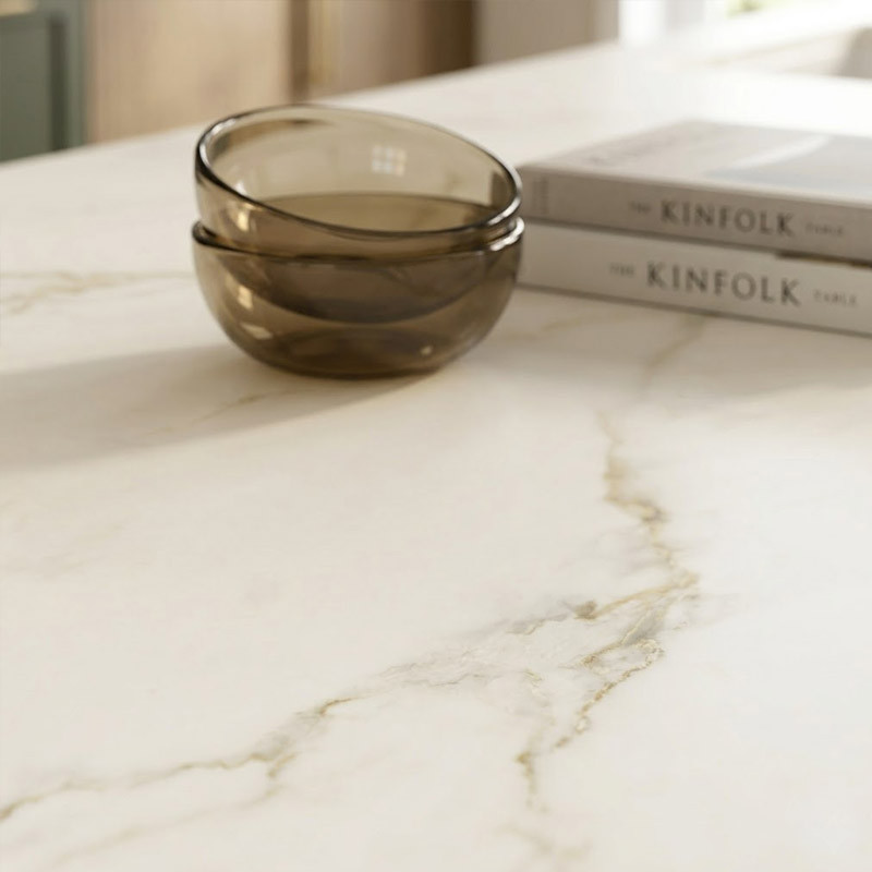 Zoom plan de travail en ceramique dekton Keena