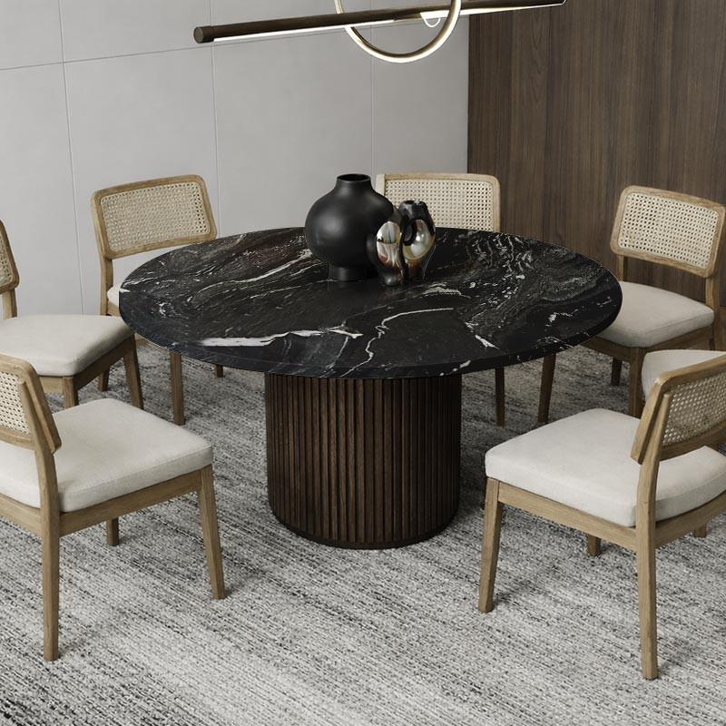 Table  ronde sur mesure en Granit Makalu