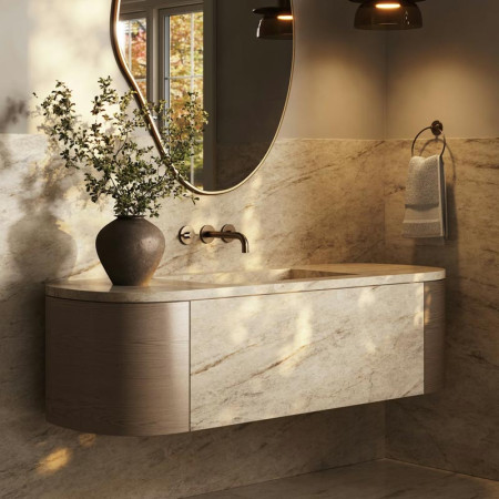 Plan vasque salle de bain sur mesure en Eclos® Tajnar