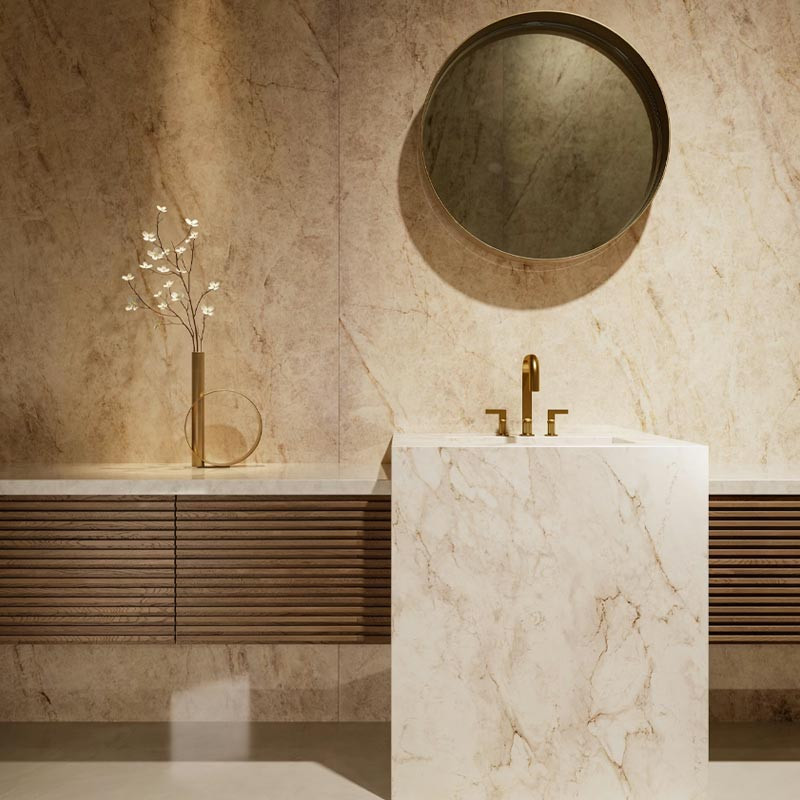 Plan vasque salle de bain sur mesure en Eclos® Landr