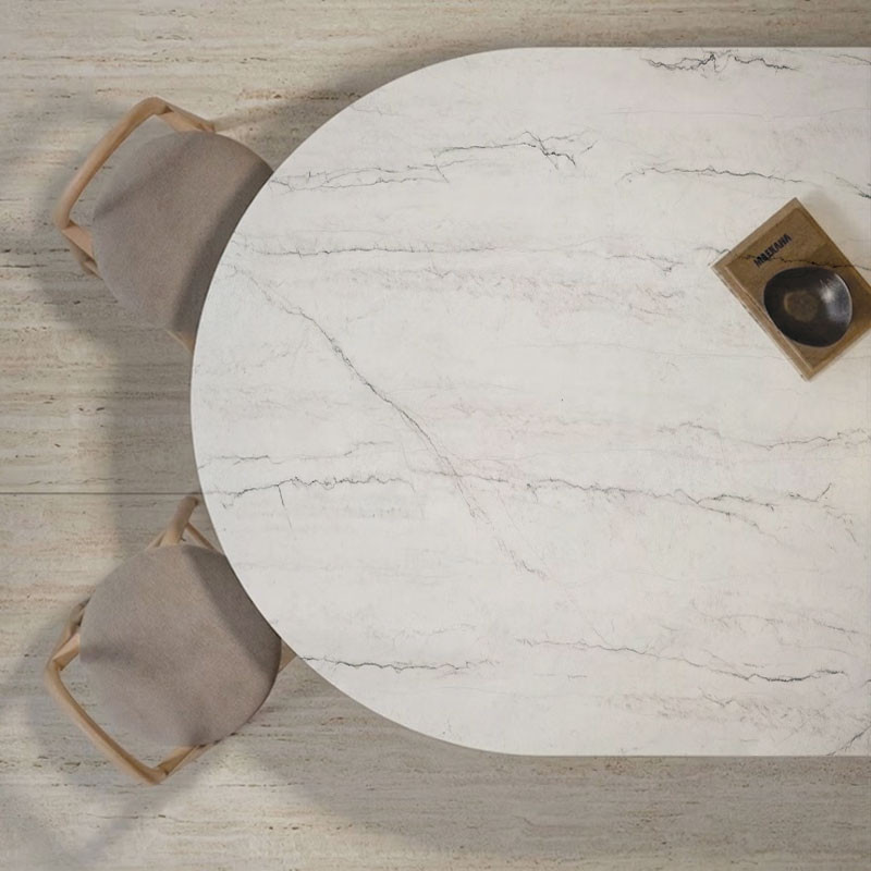 Plateau de table ronde sur mesure en Eclos® Ivora
