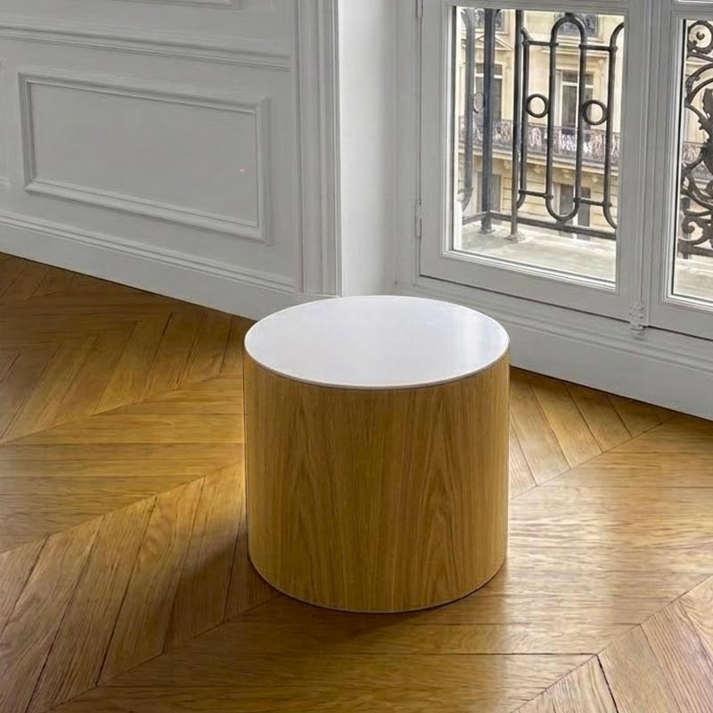 Pieds de table en bois rond en chêne huilé 37cm
