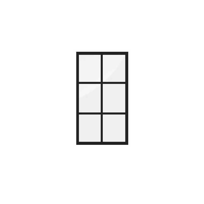 Verrière aluminium orangerie 2 carreaux noir 9005