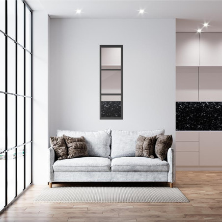 Verrière aluminium orangerie 1 travée noir 9005 verre transparent