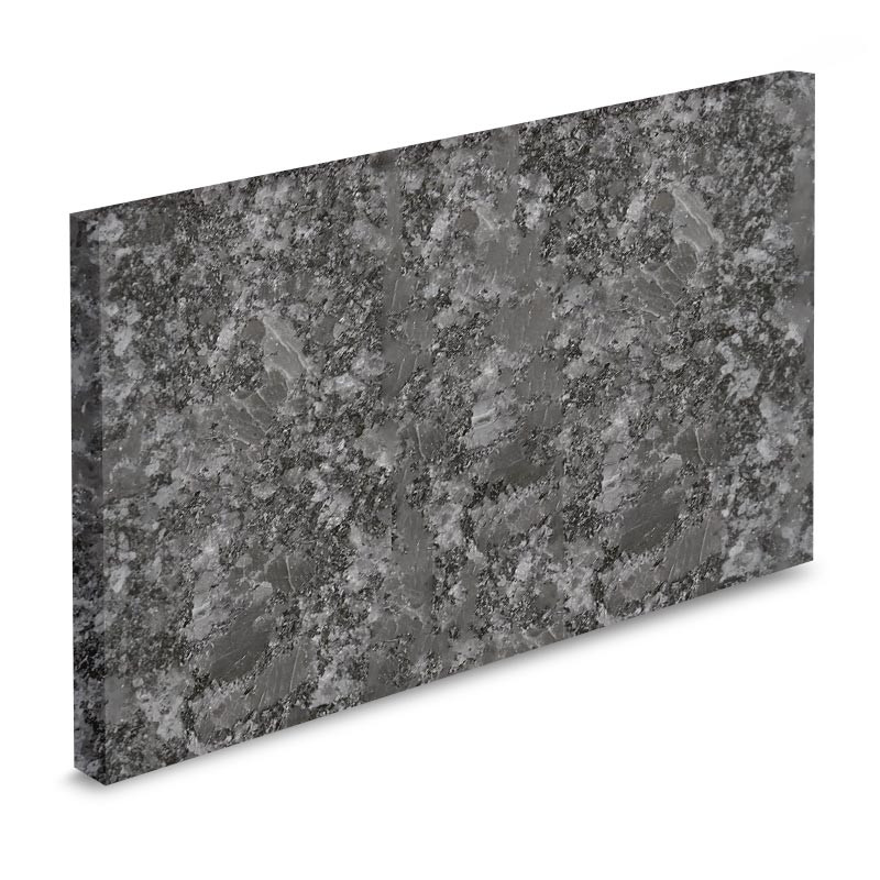 Plan de travail de cuisine sur mesure Steel Grey satinée cuir