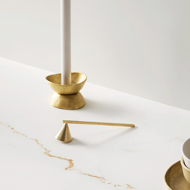 zoom Table en céramique Laminam Marble Gold