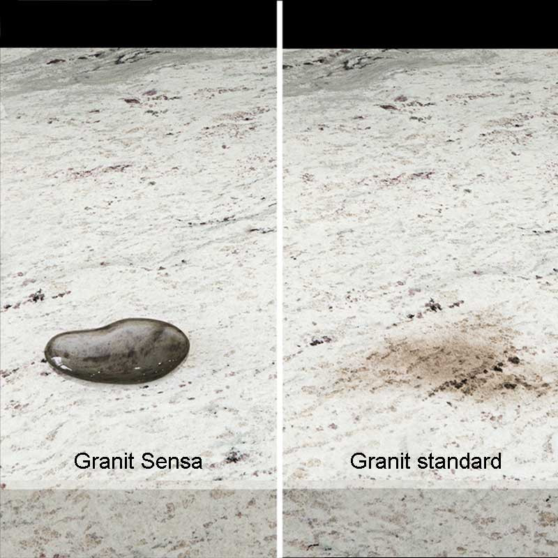 Imperméabilisation sensa® sur granit