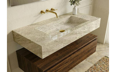 Plan vasque en pierre naturelle sur mesure | Marbre & Granit