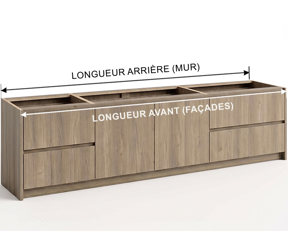 mesure longueur plan de travail