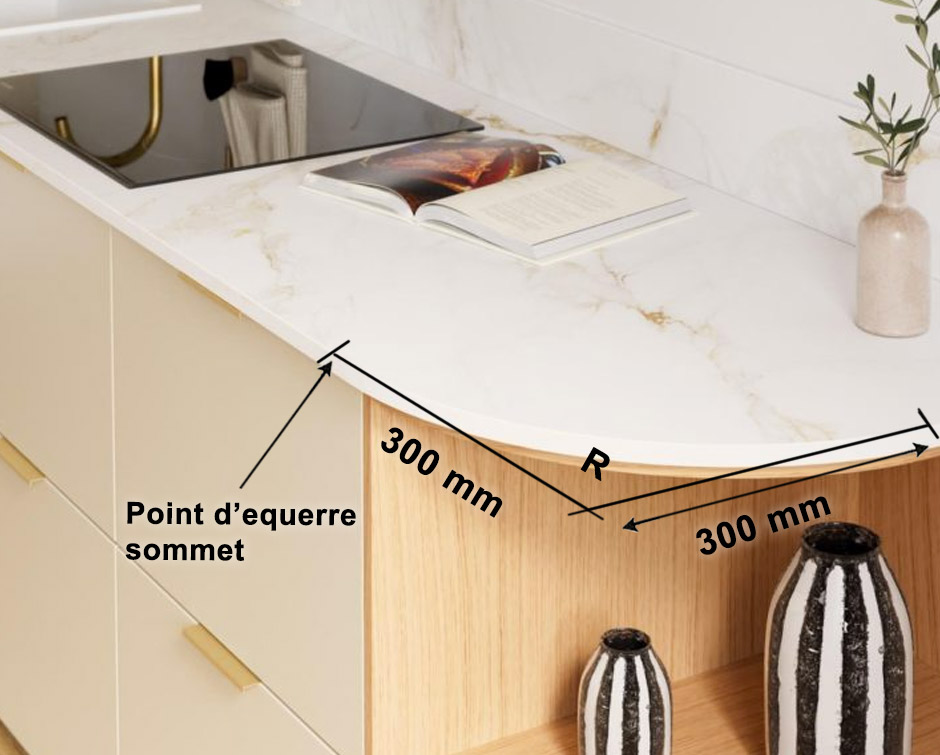 Mesure du rayon d'angle
